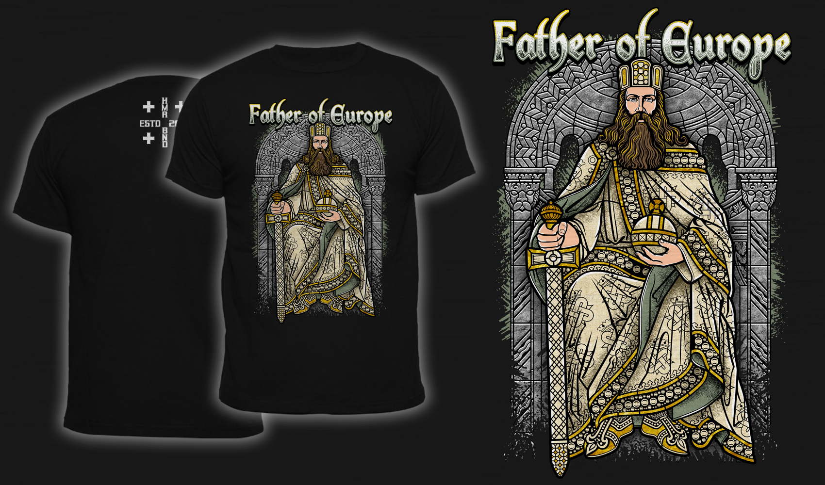 Father Of Europe - Men's T-Shirt Black